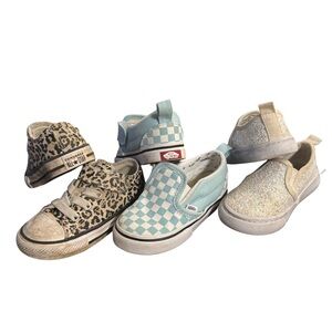 Bundle Toddler Girl shoes size 6 converse, vans
